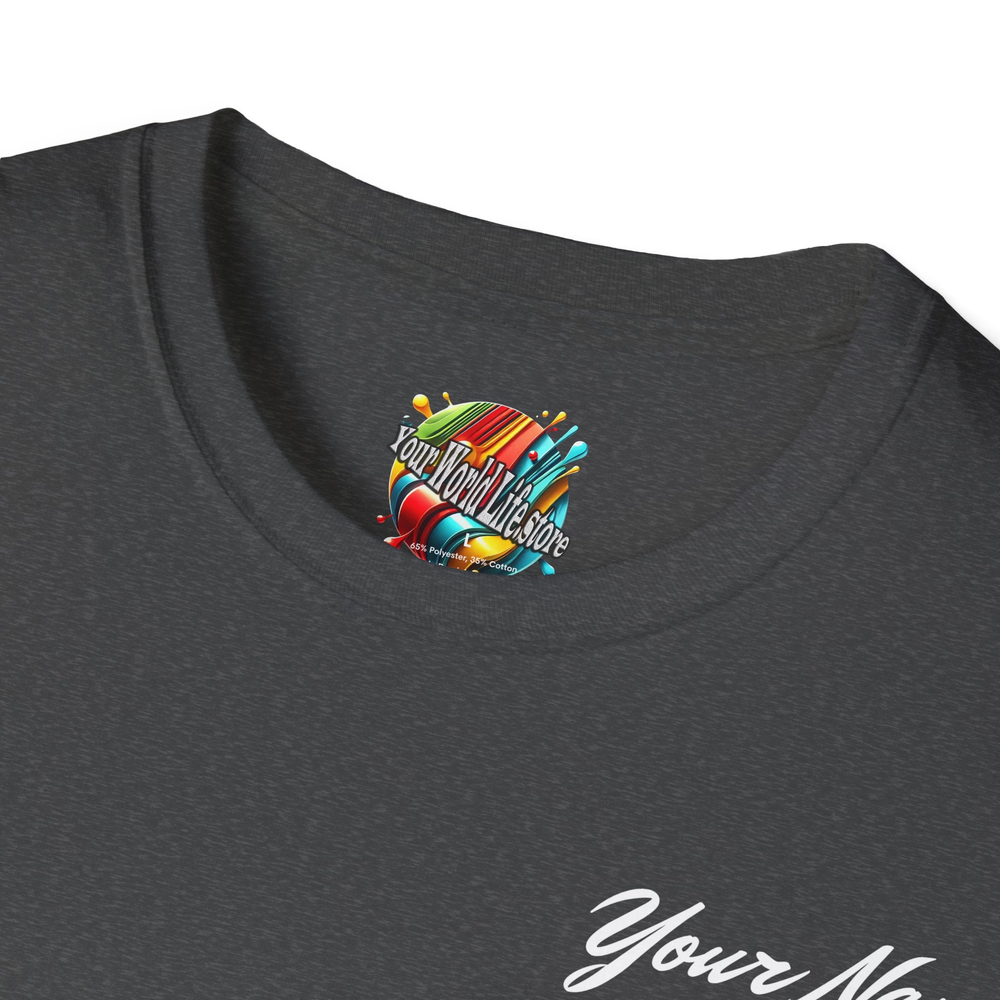 "DJ VAMP" 🎧Personalized Logo Tee – Bold, Loud, and Made to Move - QR